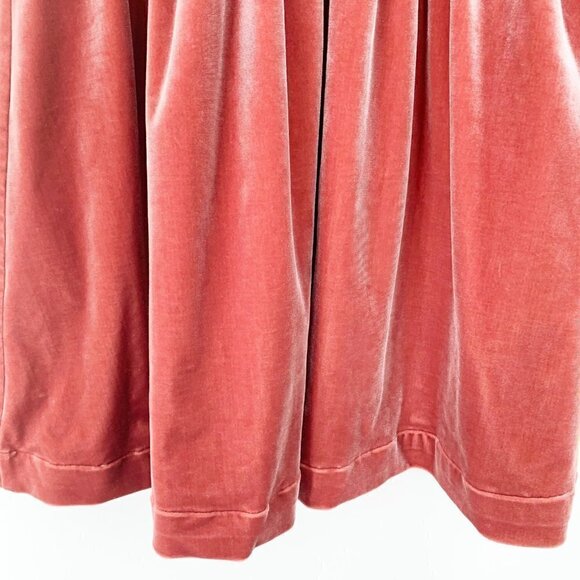 Rowe thick heavy exposed button knee length crushed velvet dress - Picture 3 of 9